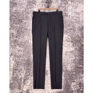 New Polo Ralph Lauren Pants 38 Men Slim Side Adjuster Gray Wool Trouser Portugal